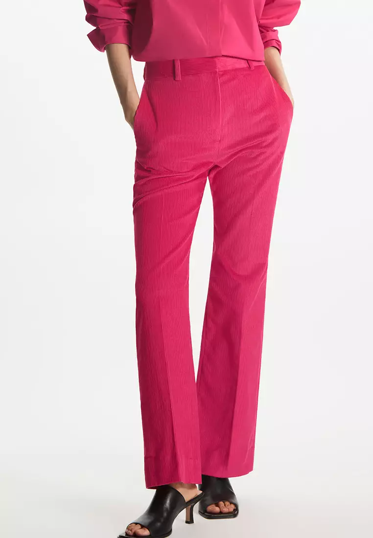 Buy COS Slim-Fit High-Waisted Corduroy Trousers 2024 Online | ZALORA ...