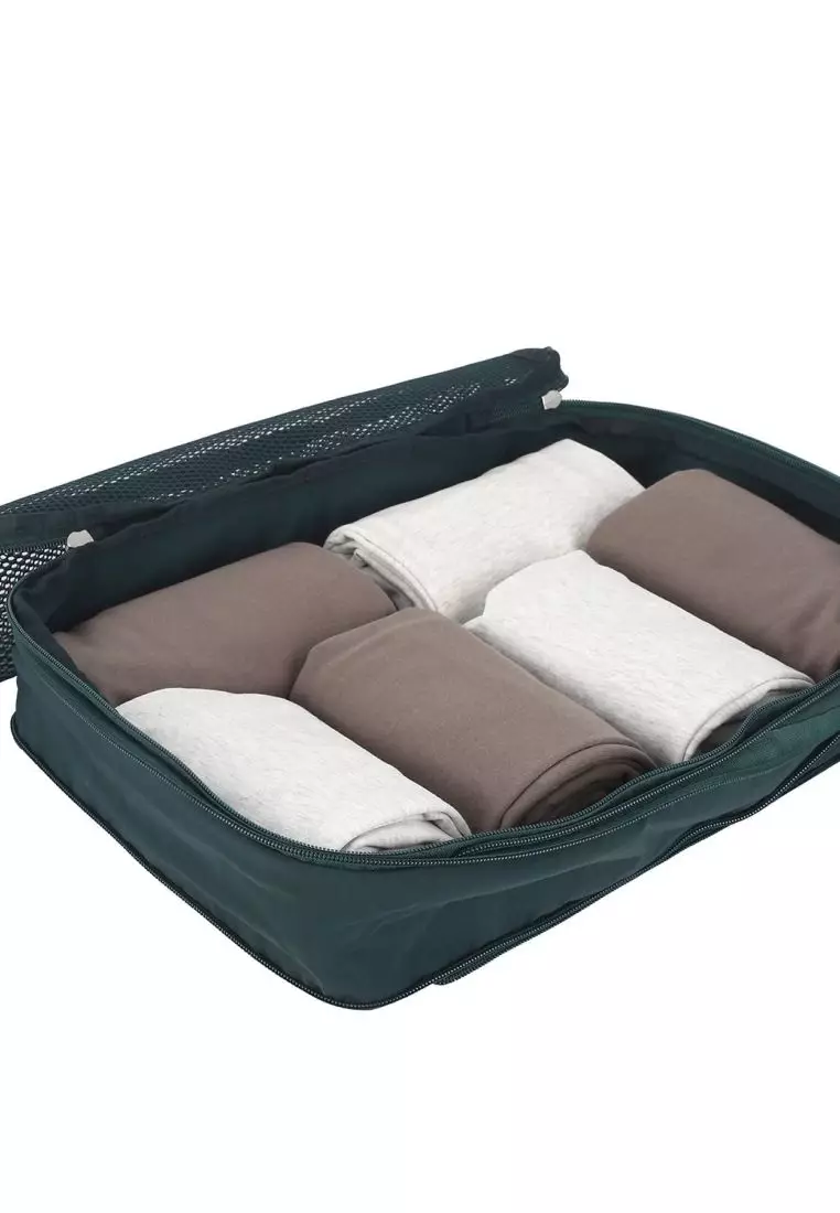 Crossing Waterproof Ripstop Nylon Compression Packing Cube Set (2-Piece Set) - Forest Green