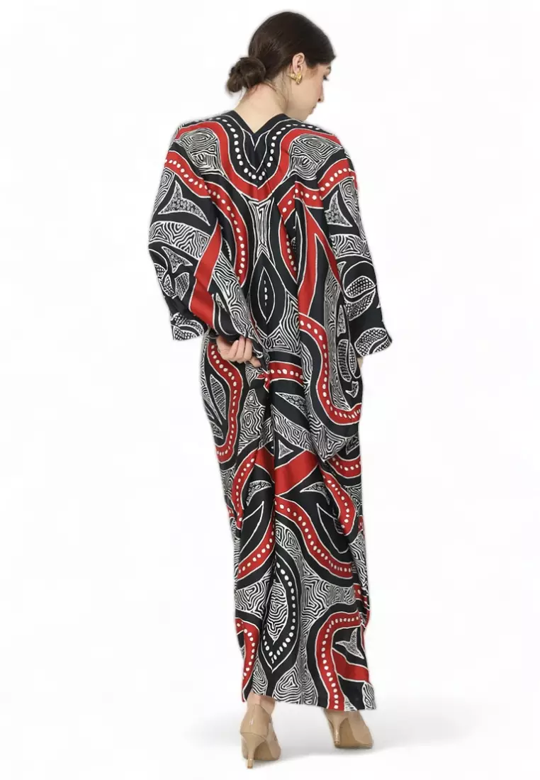 Kanzi Long Sleeve Batik Kaftan