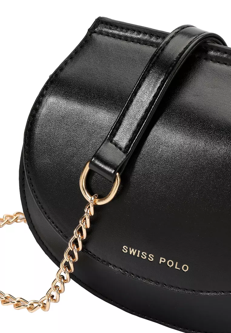 Women's Chain Shoulder Bag / Sling Bag / Crossbody Bag - Black