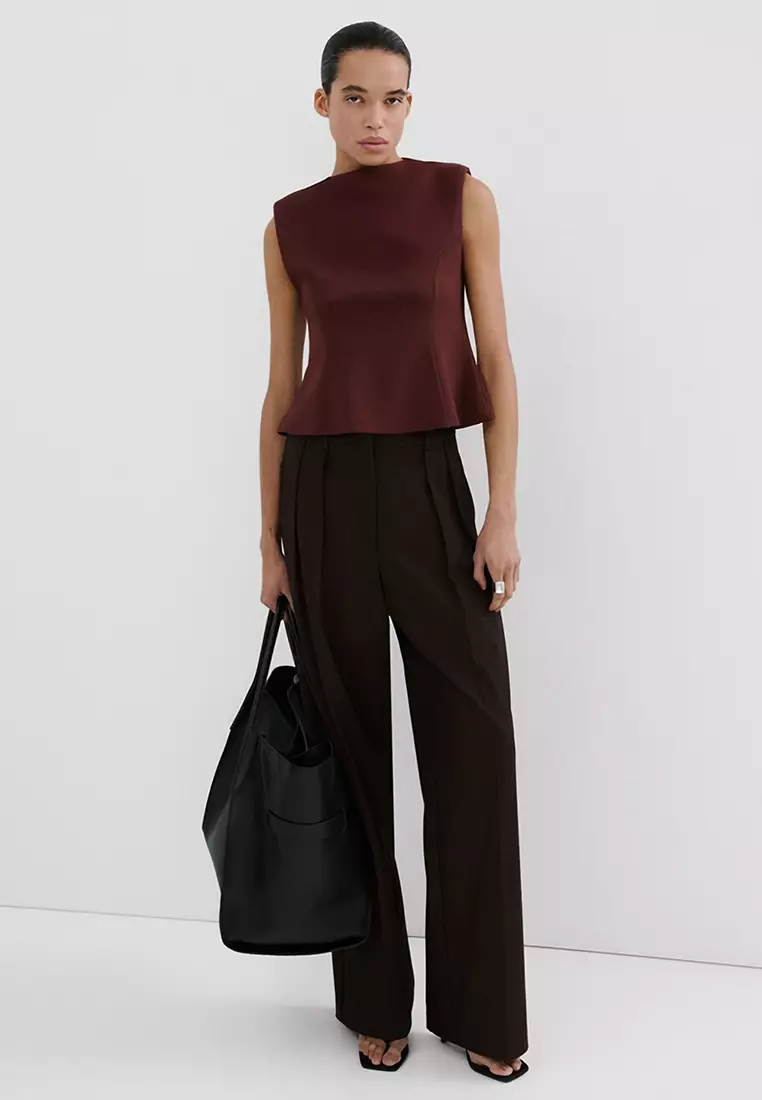 Peplum Shoulder Pad Top