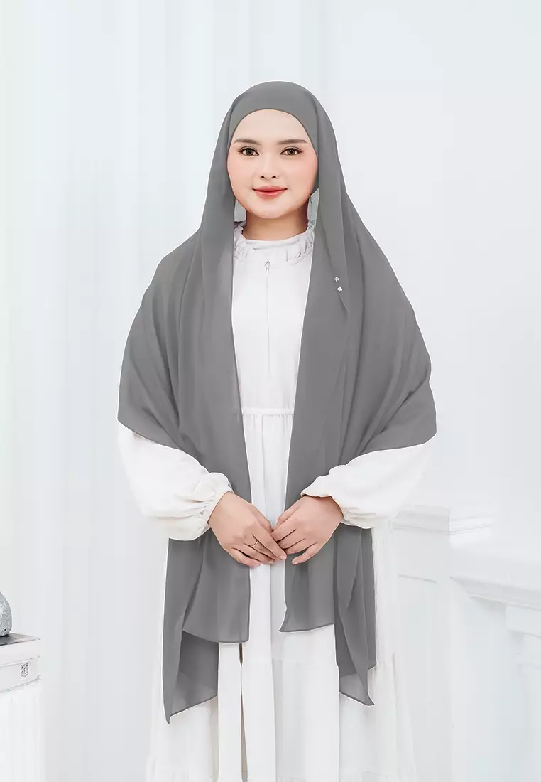 HIJAB INSTAN ELENA - MONKEY GREY