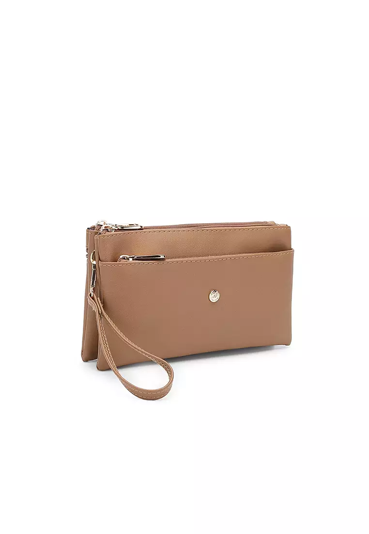 Women's Sling Bag / Crossbody Bag / Wristlet (斜孭袋 / 腕带錢包) - 棕色