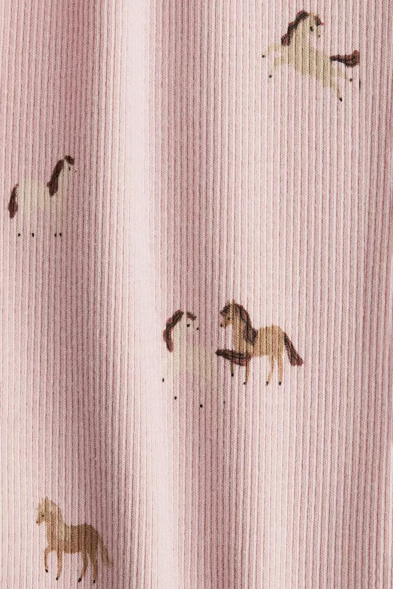 Ribbed cotton leggings