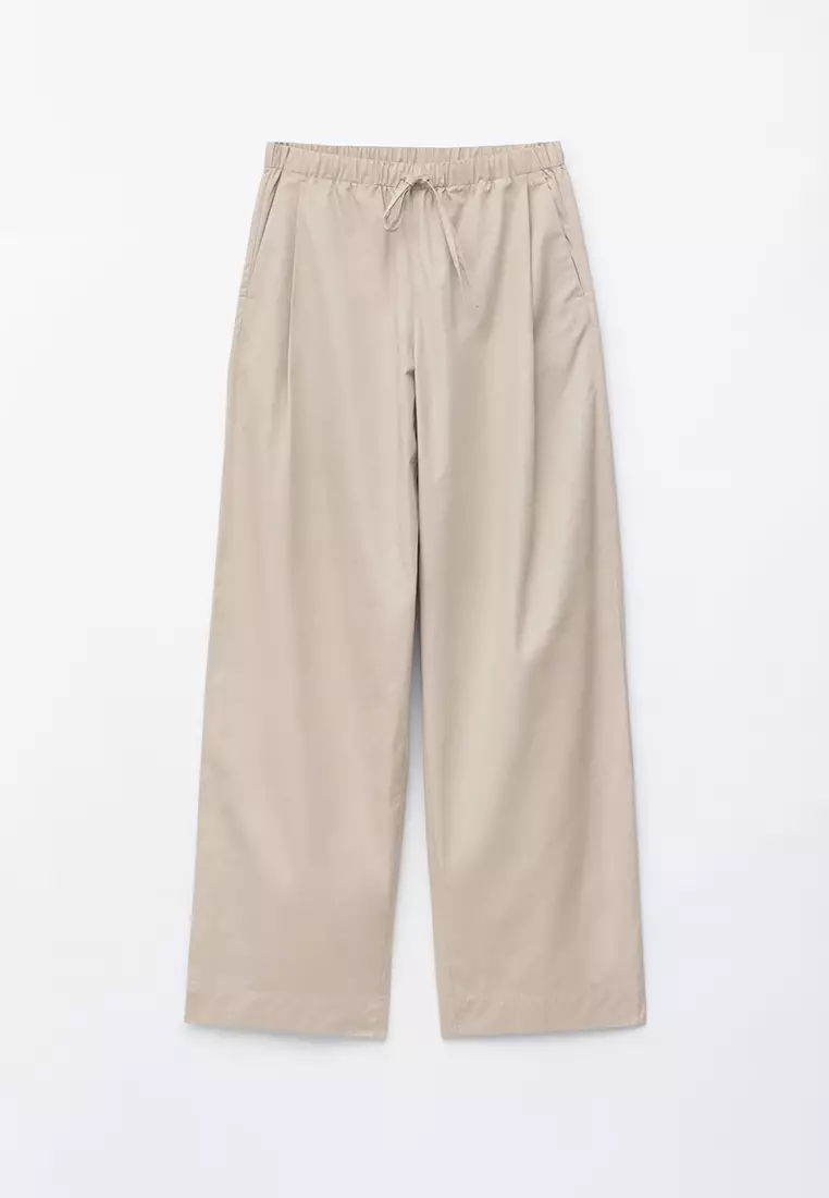Cotton Twill Drawstring Trousers