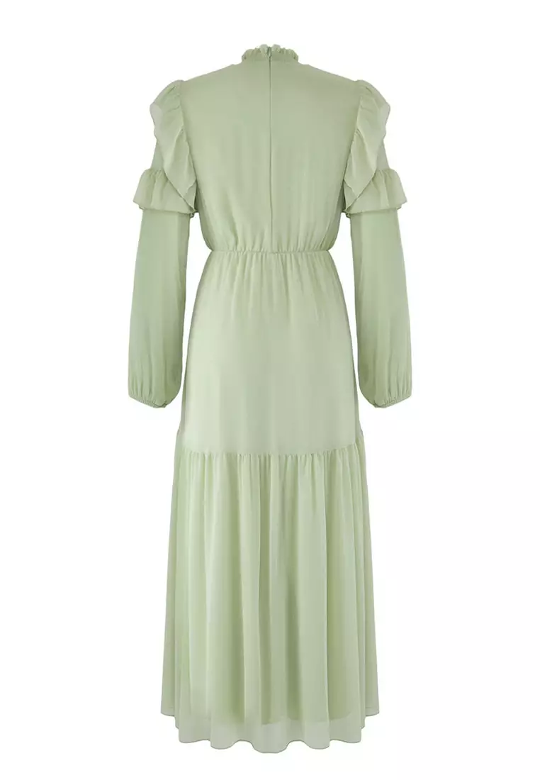 Mint Chiffon Lining Woven Dress Tctss25Eb00108