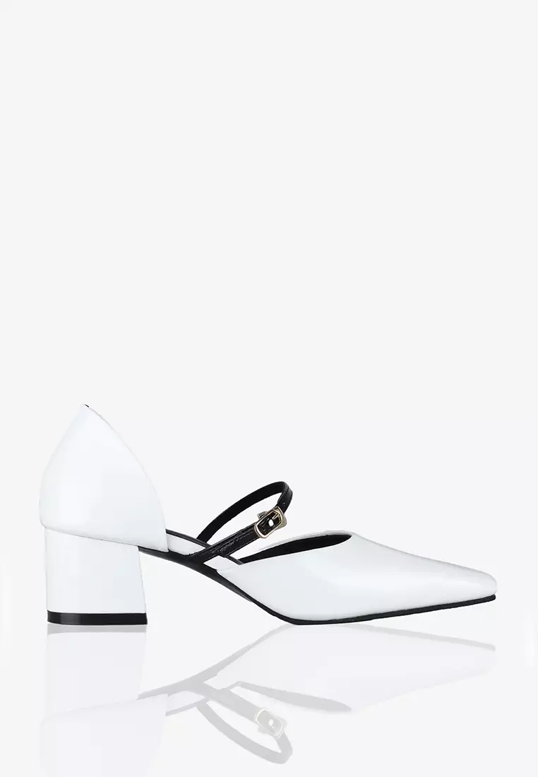 Geneve Block Heel Square-toe Shoes