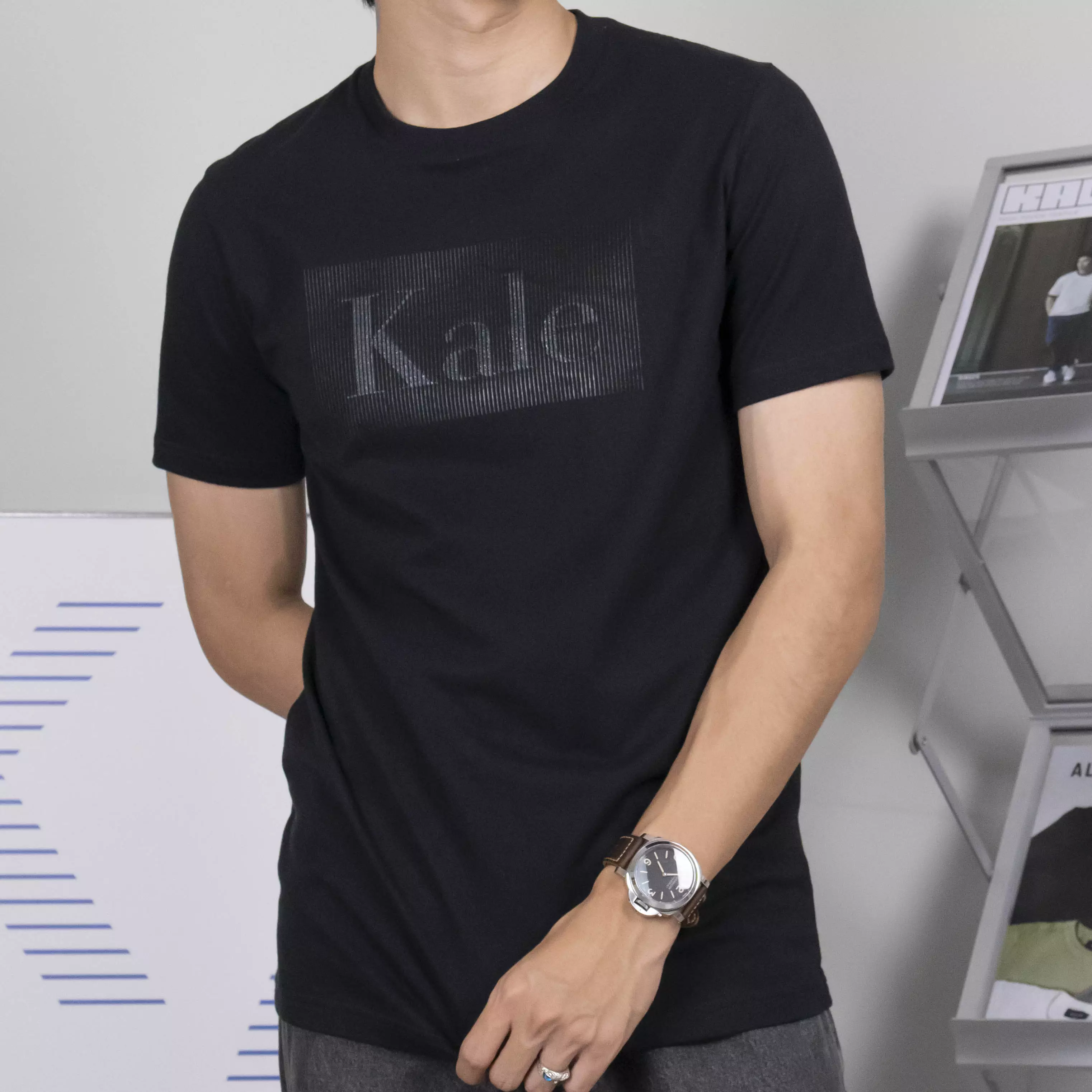 Kale VASCO BLACK / Kaos Asian Fit / T-Shirt Pria / Atasan Kaos Pria / Cotton Combed 24S Warna 