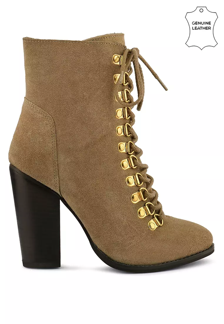 Discount on Rag & Co.  shoes - SKU: Antique Beige High Heeled Ankle Boot