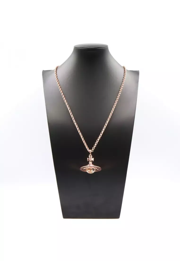 Pre-Loved Vivienne Westwood necklace brass Pink gold