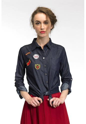 Denim Shirt with patches