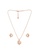 estele gold Estele Rose Gold Plated Flower Shaped Pendant Set with Pearl for Women B0801AC8977703GS_3