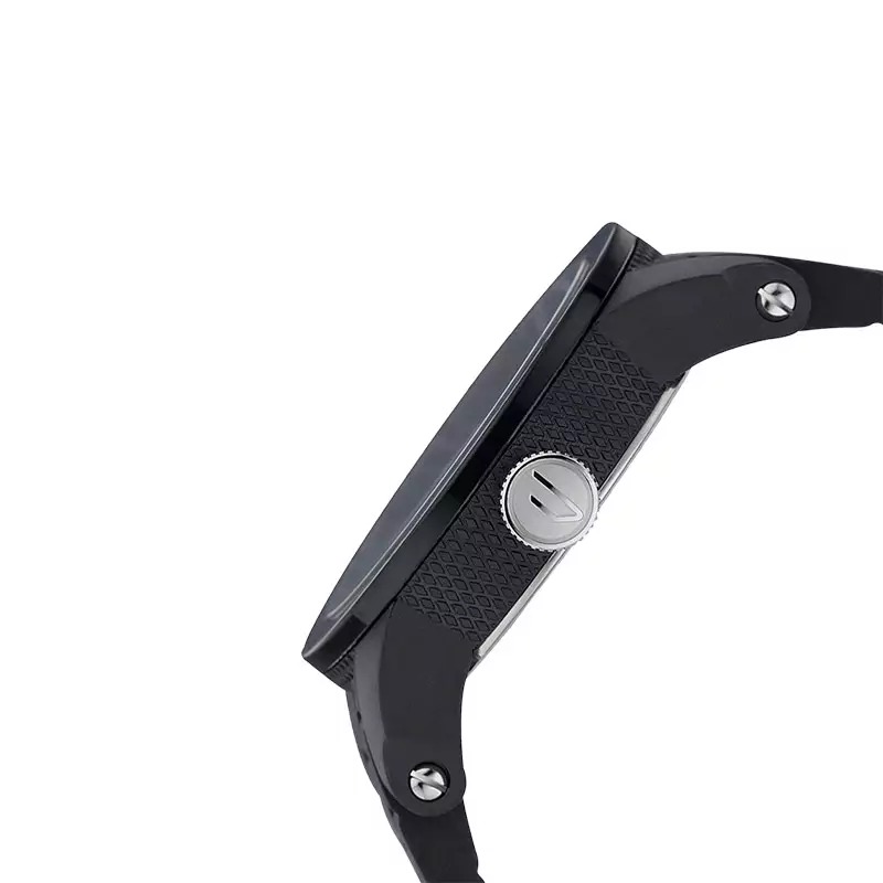 Jam Tangan Pria Diesel Double Down DZ1437 Black Dial Black Silicone Strap