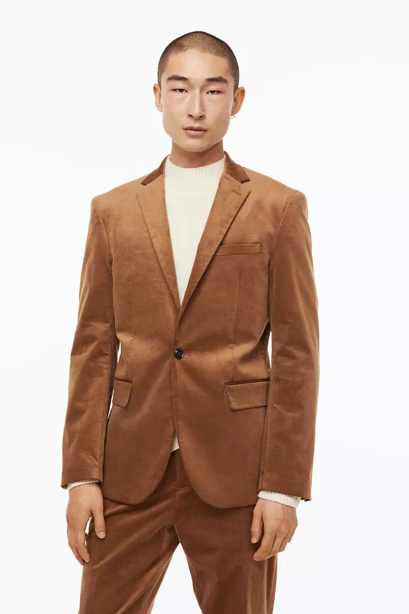 H&m velvet blazer hot sale