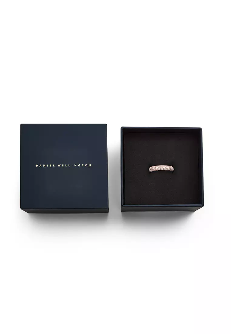 Pavé Ring 5.0mm Rose Gold Unisex Ring for women and men stainless steel crystal Ring DW Official Authentic Original Cincin perempuan lelaki DW