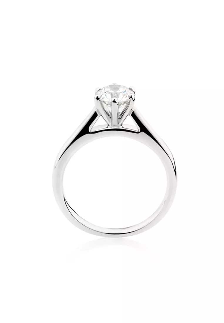 Gold diamond sale solitaire ring