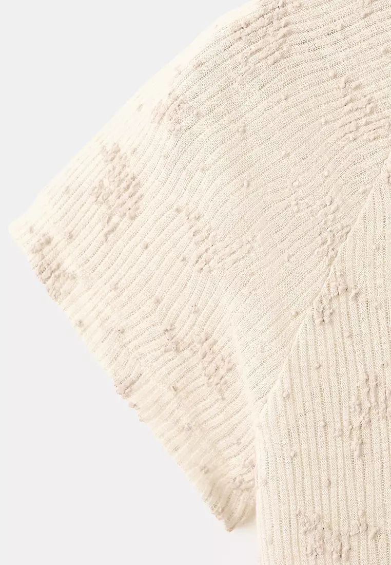 T-Shirt With Raised Embroidered Details