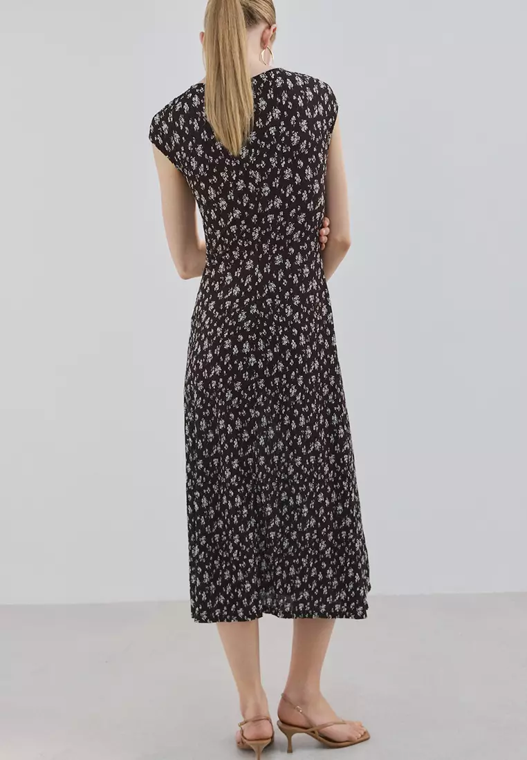 Floral-Print Midi-Dress