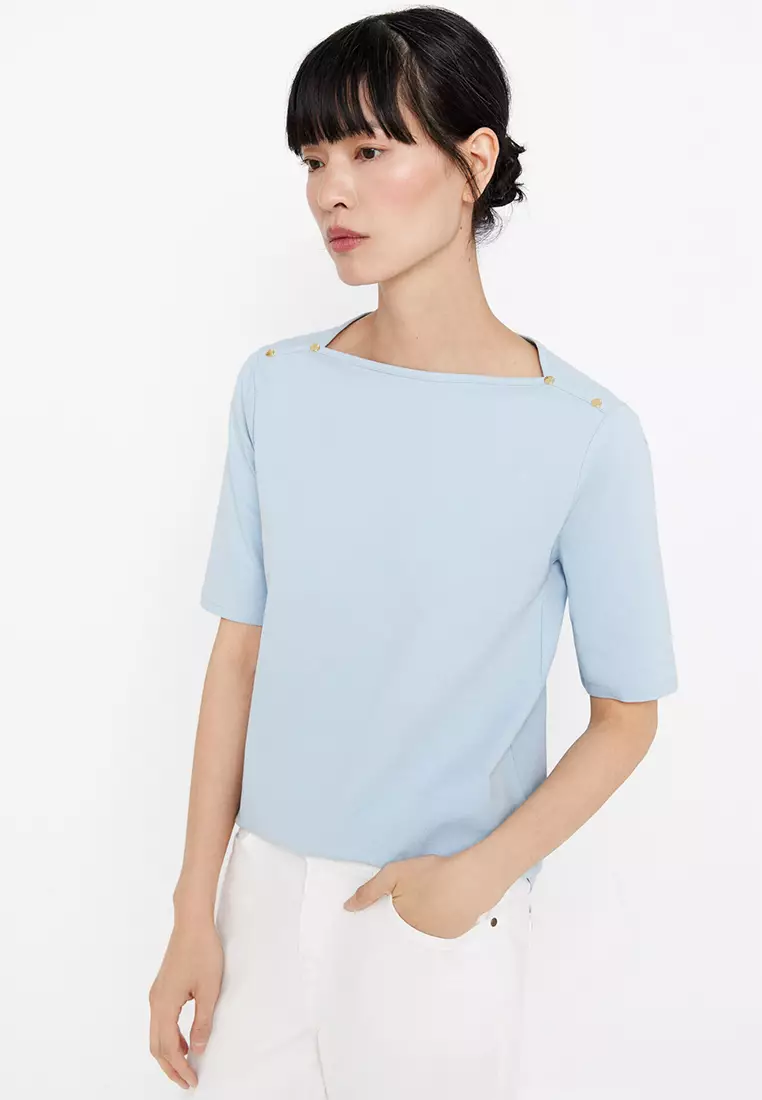 Basic Boat Neckline T-Shirt