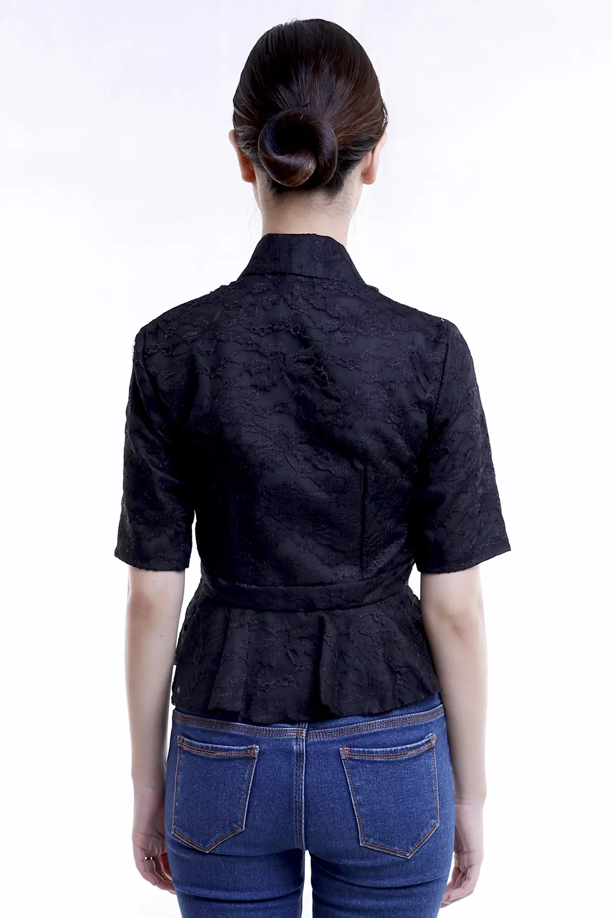 Kuncup Talam Brukat Hitam Kebaya Kartini