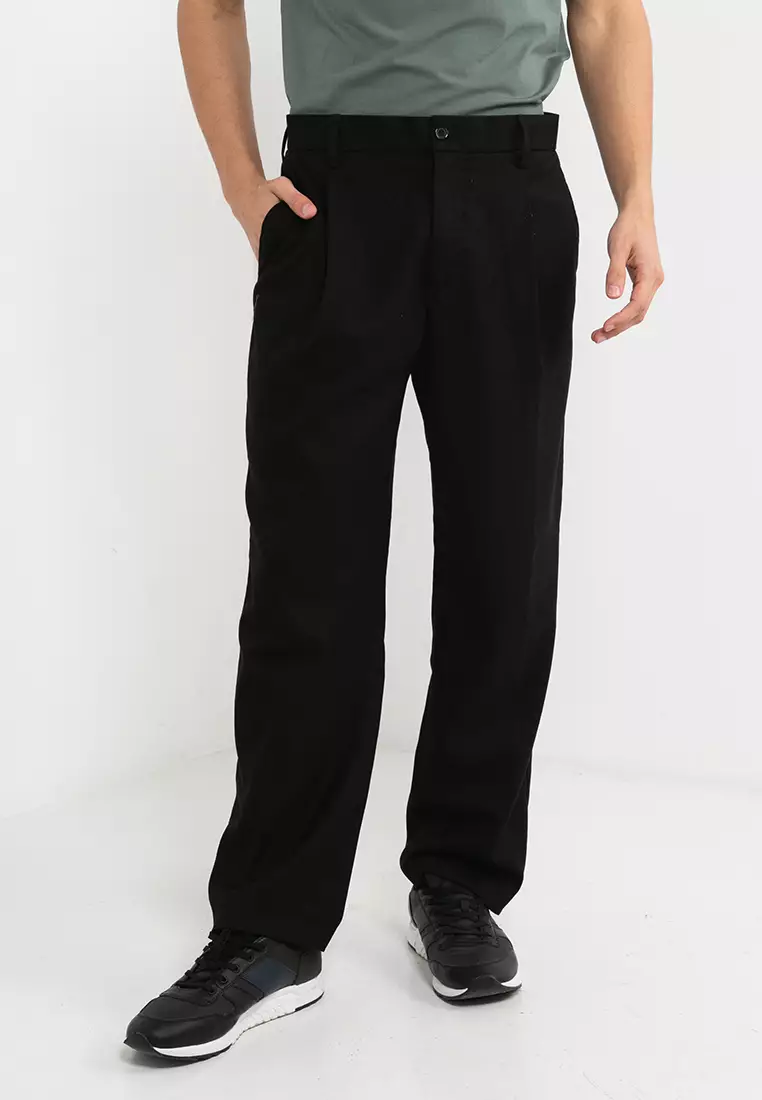 Buy H M Regular Fit Crease Leg Trousers 2024 Online ZALORA