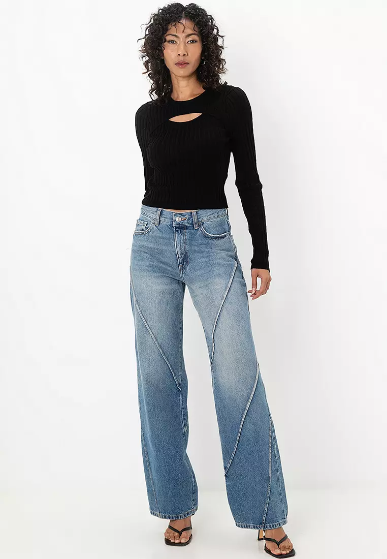 Meddi Cable Crop O-Neck Top