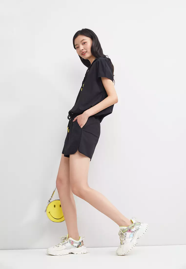 Short Sleeve Cropped Hoodie