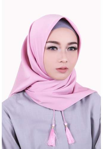 Cotton Bee Shelby Square Hijab - Dusty Pink