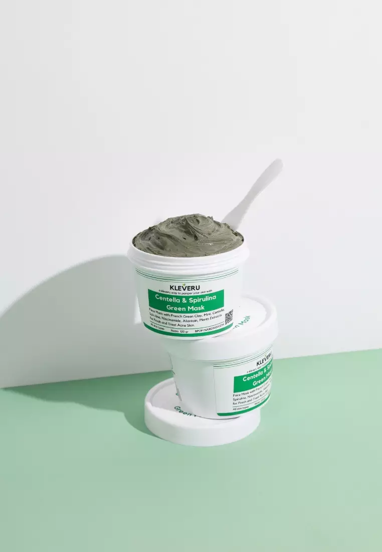 Jual Kleveru KLEVERU Centella and Spirulina Green Mask Original 2023