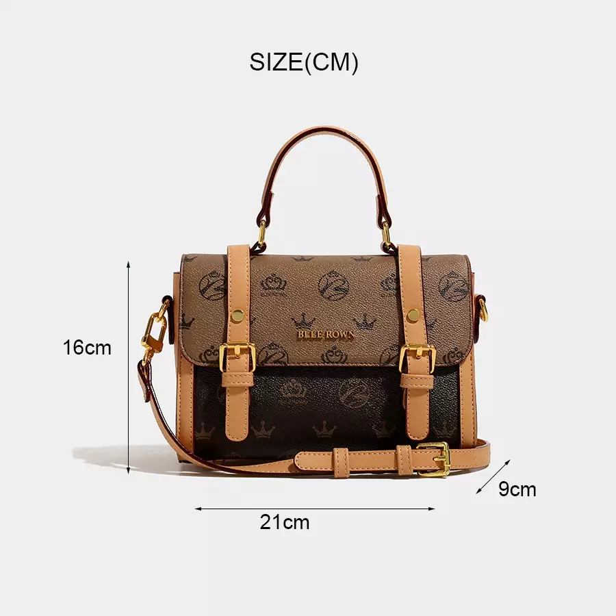 BLLE ROWN BR5016 Tas Selempang Wanita Shoulder HandBag-Brown