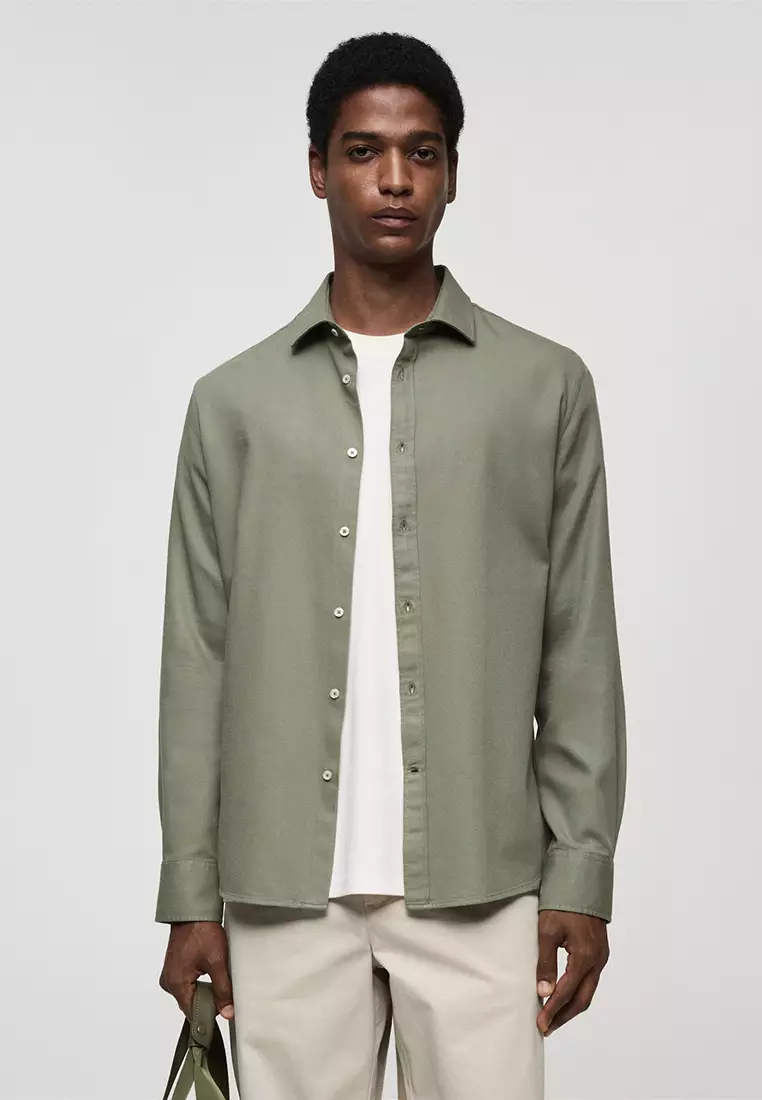 Mango dress shirt cheap