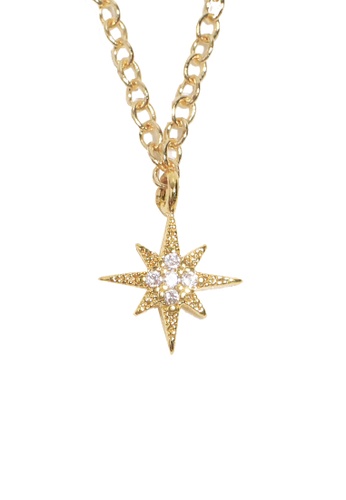 PSYNDROME gold Star Can't Shine Without Darkness Necklace 35D6CAC4210F78GS_1