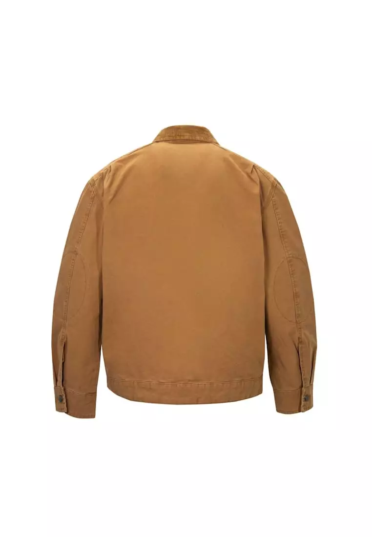 男款休閒水洗帆布外套