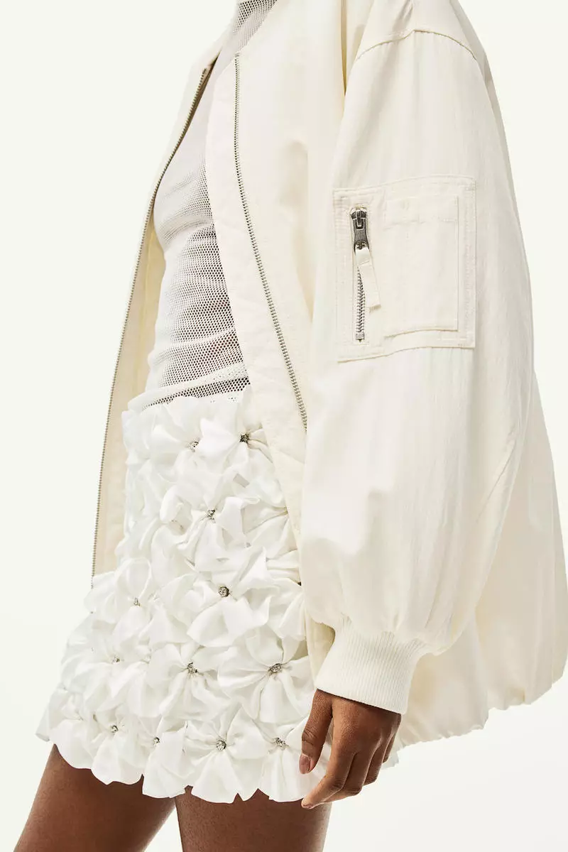 Rhinestone-embellished mini skirt