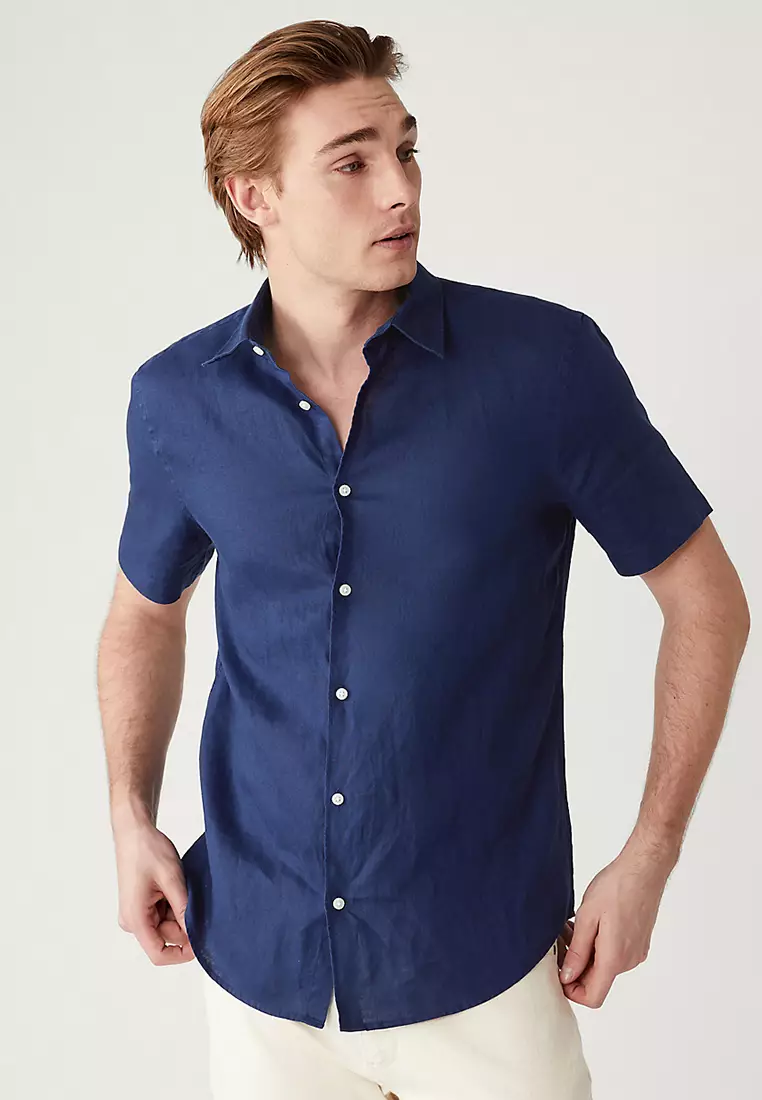Jual Marks & Spencer Easy Iron Pure Linen Shirt Original 2024 | ZALORA ...