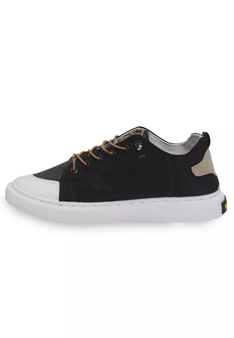 Anando Sepatu Sneakers Pria Motif Gambar Casual Shoes Stylish Design Material Leather ORIGINAL - Black