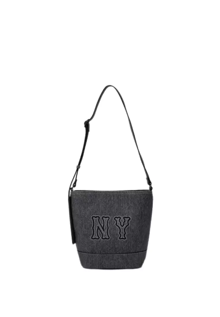 ☆MLB Korea☆ Basic Big Logo Canvas Bucket Bag B DBrown Basic Big Logo Canvas Bucket Bag BOSTON REDSOX - MLB KOREA