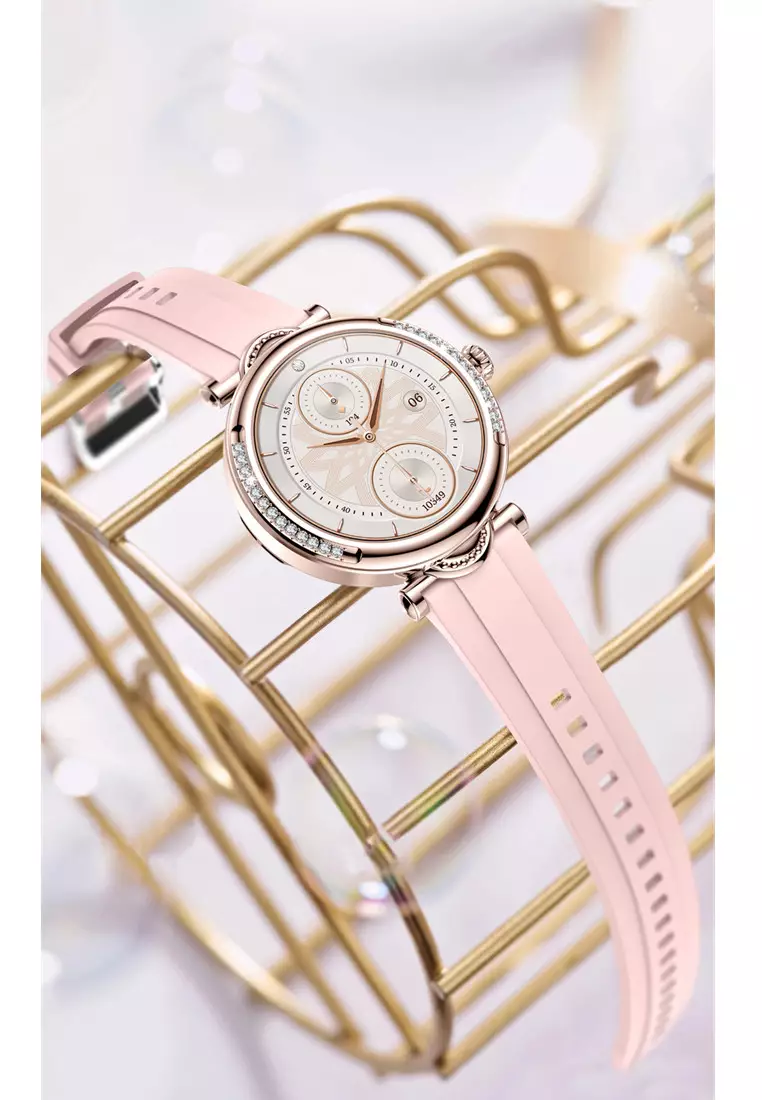 SmartWatch Wanita CF32 Luxury Berlian Layar Terang 1.27'' HD Bluetooth Call Jam Pintar
