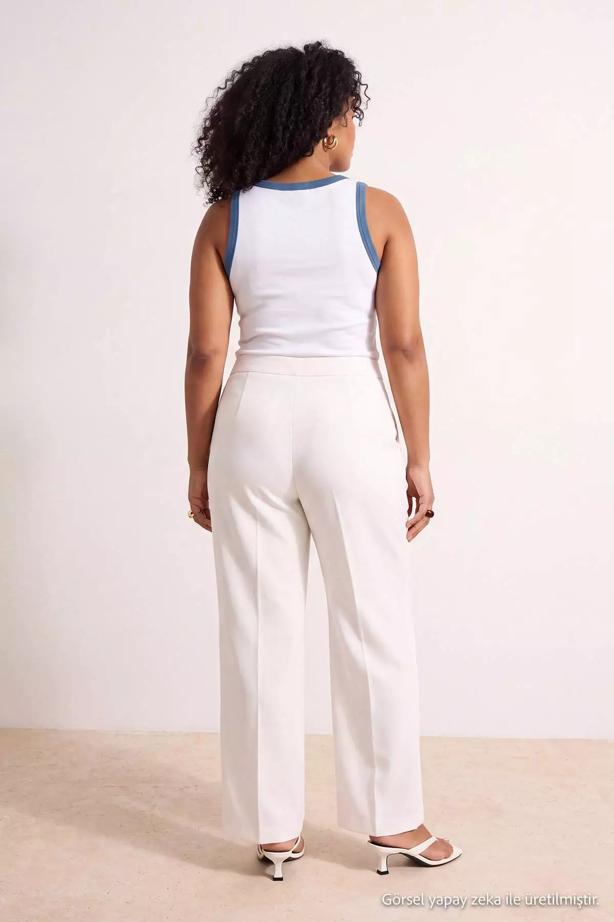 White Exclusive Special Collection Plum Soft Buttoned Wide Leg Pants