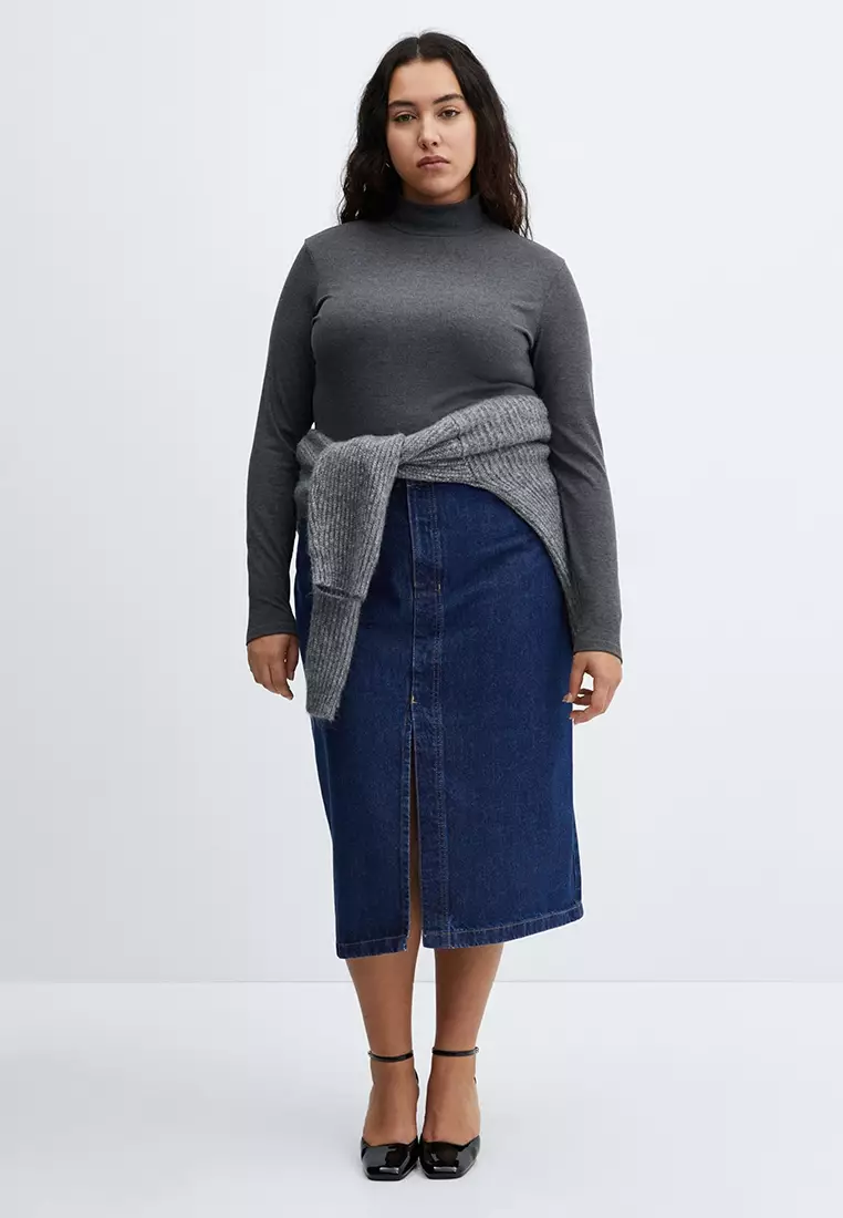 Denim midi skirt clearance xxl