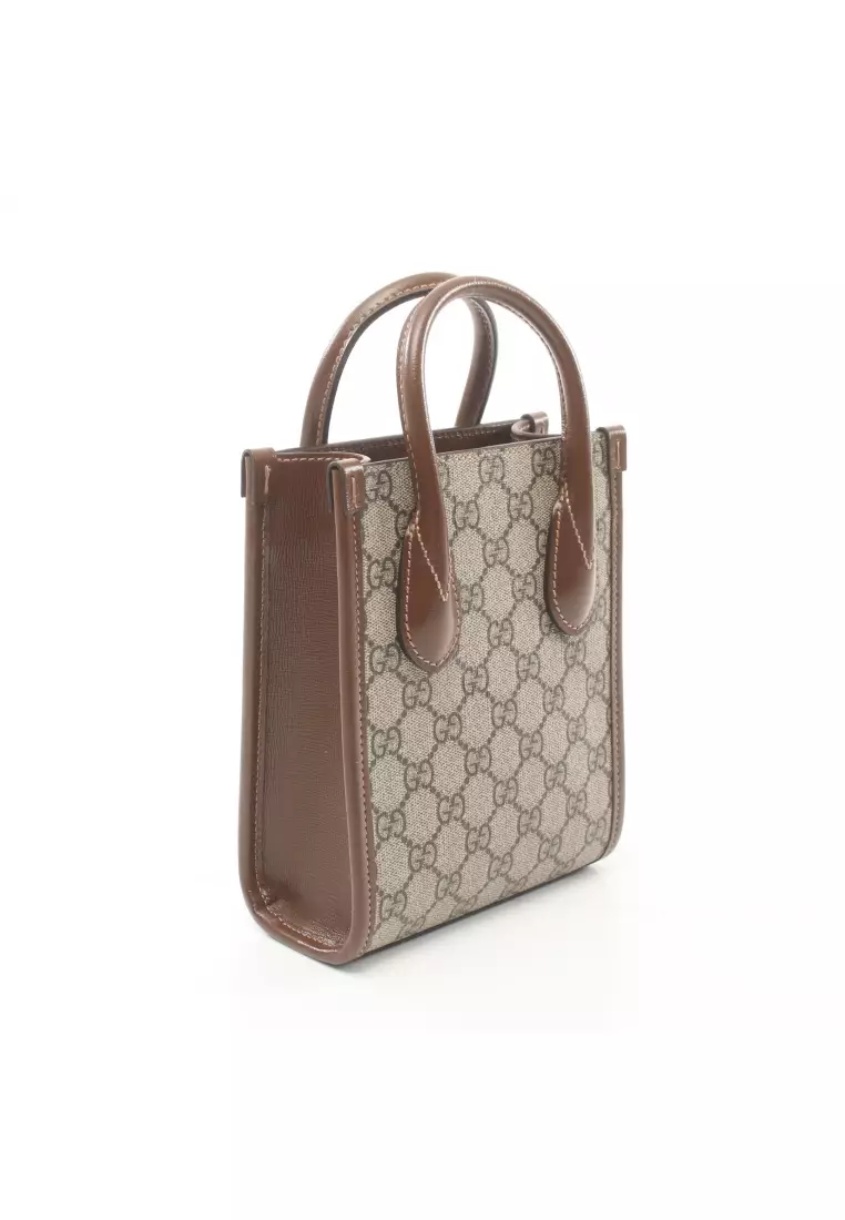Gucci Pre-loved Gucci With interlocking G mini tote bag Handbag PVC ...
