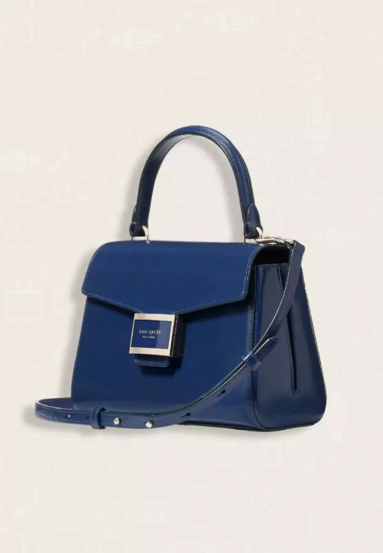 Kate Spade Katy Shiny Small Top-handle Bag Outerspace