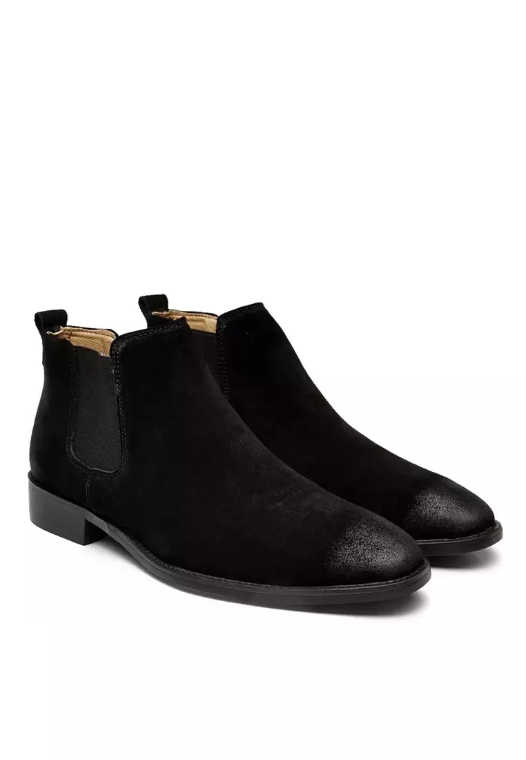 Cow Suede Vintage Elastic Boots MC126