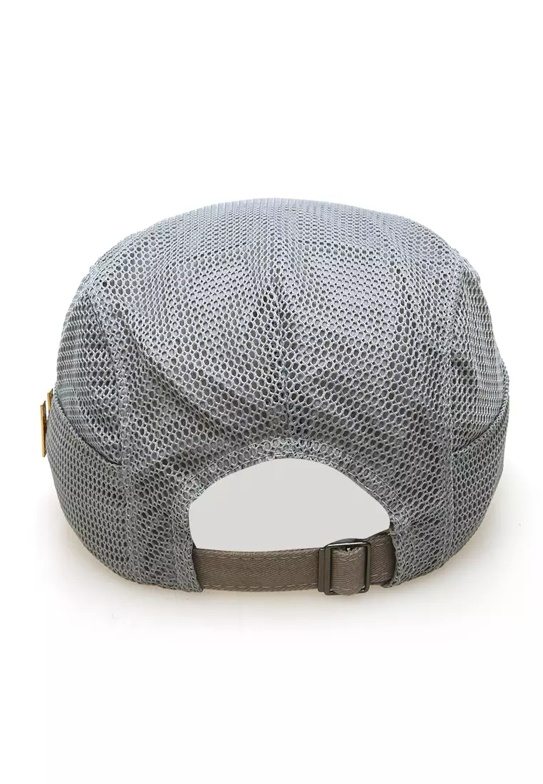 Kai Aksesoris Fashion Topi Pria Wanita Flat Hat Adjustable Strap Material Cotton ORIGINAL - Gray