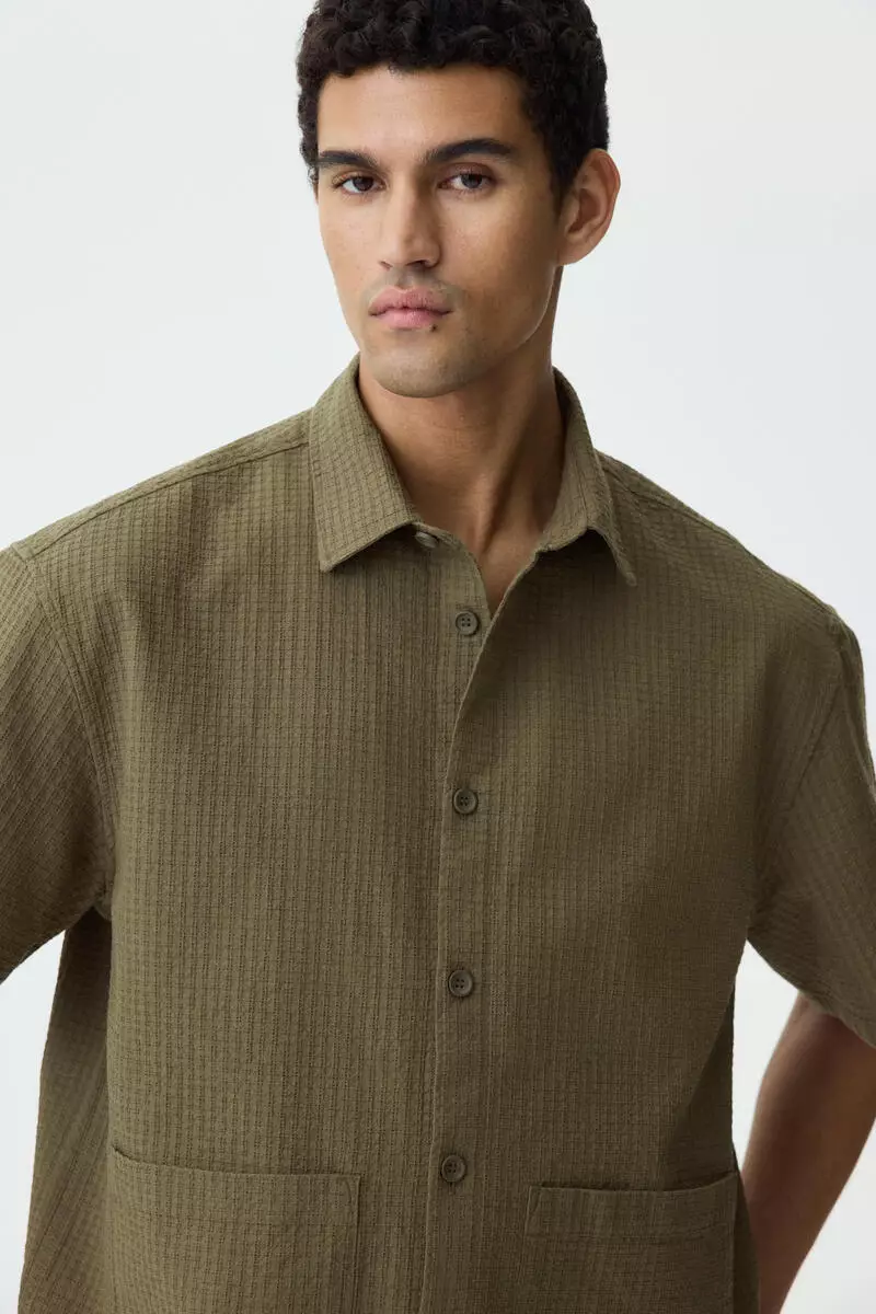 Relaxed Fit Linen-blend shirt