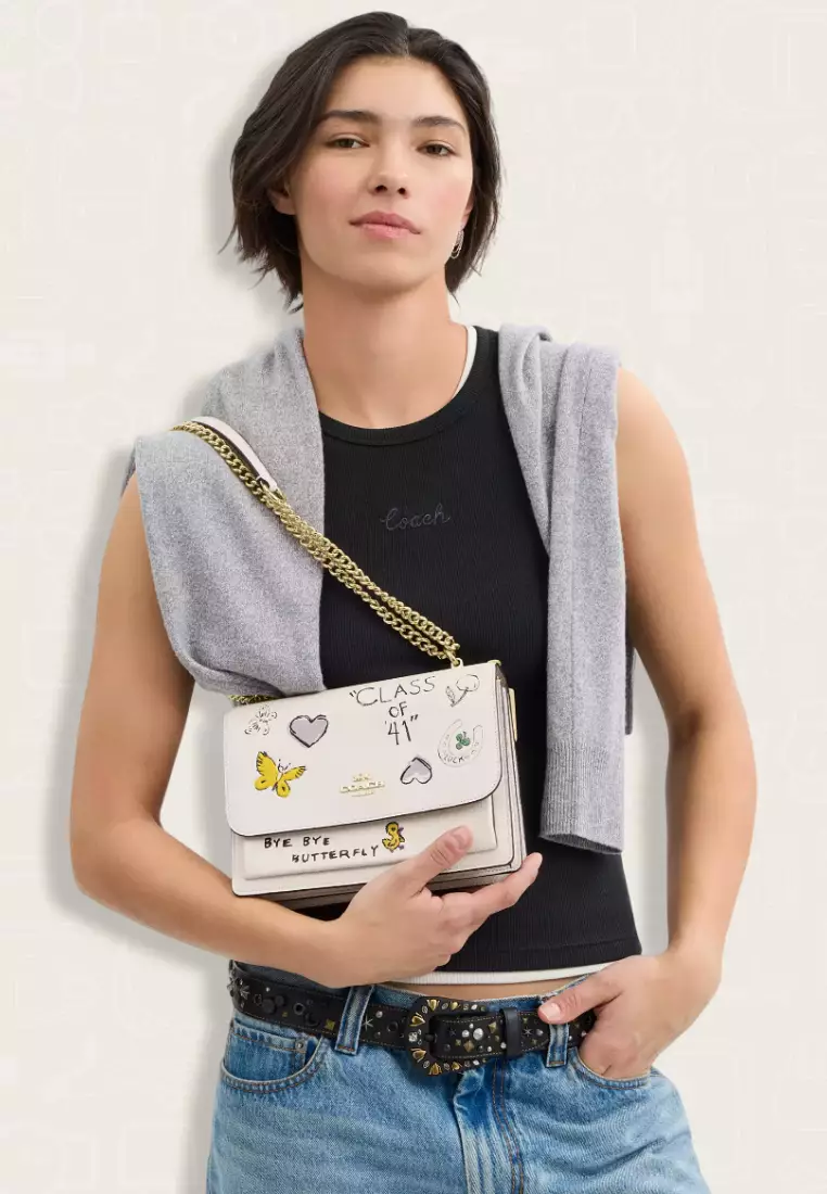 Coach Klare Crossbody Bag With Sketch Print Chalk Multi
