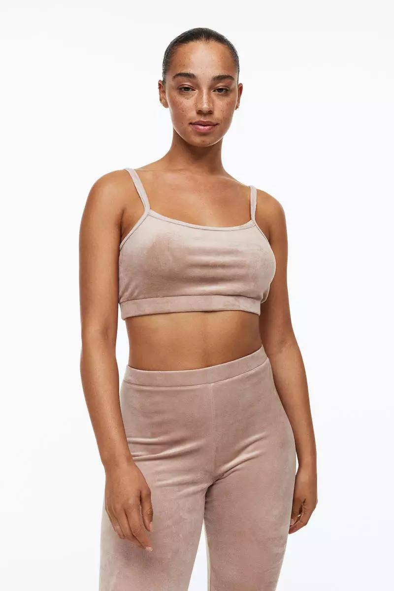 Velour crop top