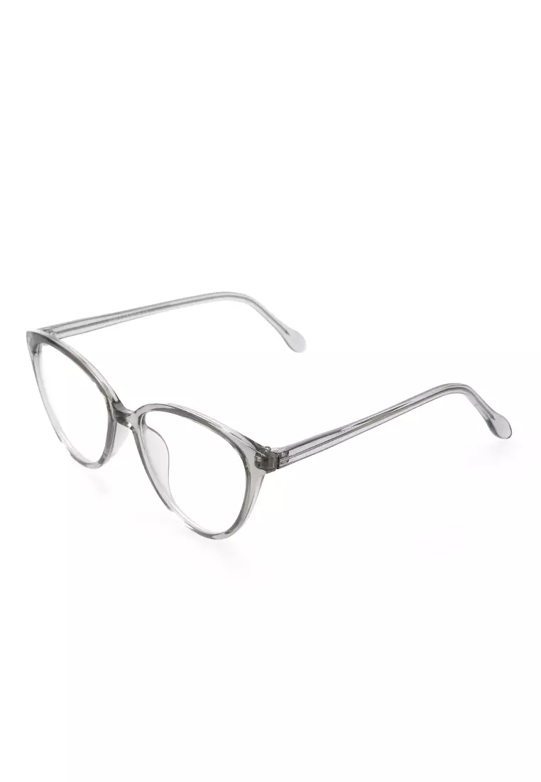 Kiano Kacamata Wanita Cat Eye Design Glasess Frame Material Plastic ORIGINAL - Gray