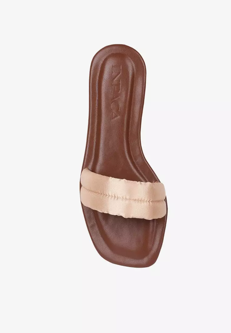 Puffy Slide Sandals Alba Caramel