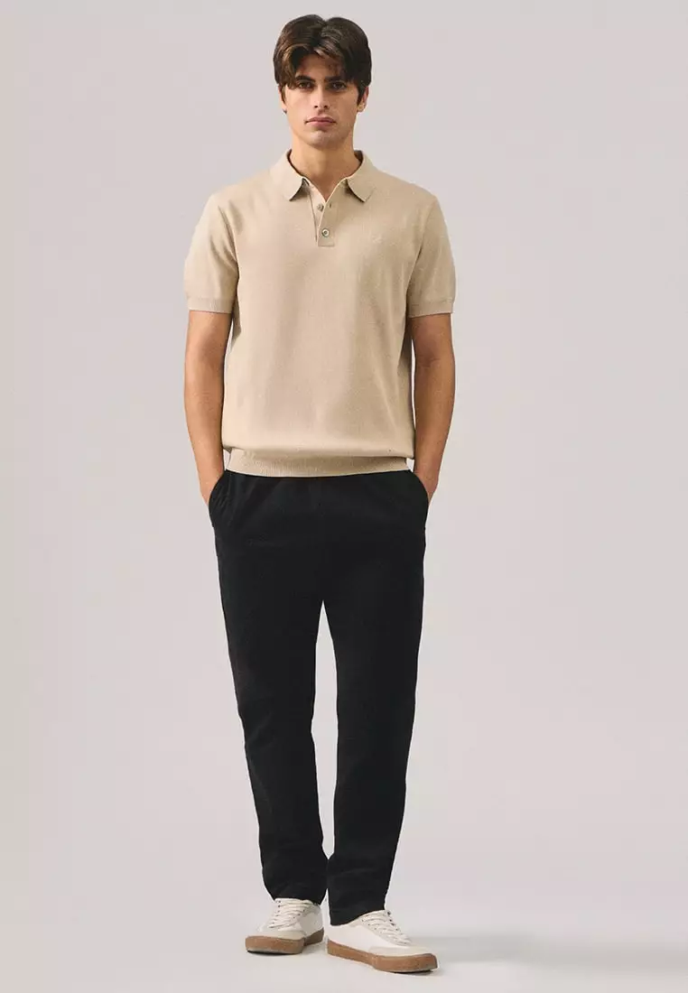 Regular Fit Premium Polo Shirt In Flat Knit